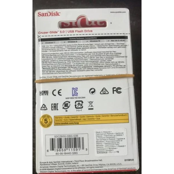 Sandisk Flashdisk 128 GB 3.0 sit 
