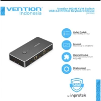 Vention HDMI KVM Switch USB 2.0 Printer Keyboard Mouse - 2 In 1 Out