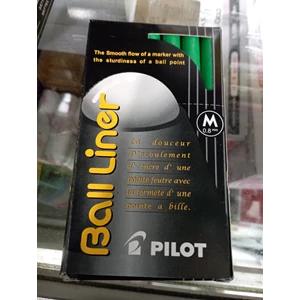 Pulpen Ballpoint (Tanda Tangan) Pen Pilot Ball Liner (Hijau)